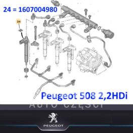 oring pod przewód paliwa przelewowy Citroen, Peugeot 2,2HDi Bosch (oryginał Peugeot)