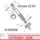 śruba siłownika tył Citroen C5 X7 górna/ dolna - nowy oryginał Citroen