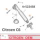 śruba siłownika tył Citroen C5 X7 górna/ dolna - nowy oryginał Citroen