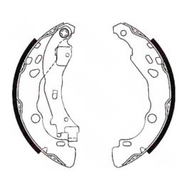 szczęki hamulcowe C2/C3/1007 BOSCH (203x39) - zamiennik hiszpański Woking