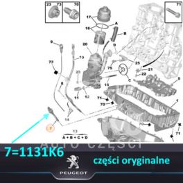czujnik poziomu oleju Citroen, Peugeot 2,0HDi - oryginał z sieci PSA