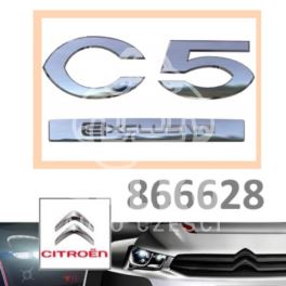 znak do Citroen C5 III na tylną klapę - napis "C5 exclusive" (oryginał Citroen)