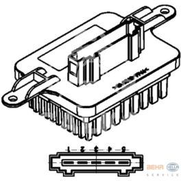 regulator wentylatora nagrzewnicy - moduł Peugeot 3008/ 5008 +AC AUTO (oryginał Peugeot)