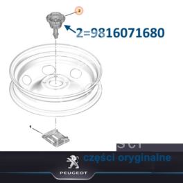śruba do montażu koła zapasowego Peugeot 307/ 308 KOMBI (oryginał Peugeot)