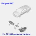 oprawka żarówki migacza Citroen, Peugeot wsuwana W5W (oryginał Peugeot)