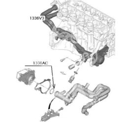oring przewodu sztywnego chłodzenia Citroen, Peugeot 1,4HDi do pompy wody (oryginał Peugeot)