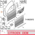 uszczelka drzwi Citroen C5 III (X7) lewy przód - boczna na drzwi - nowy oryginał Citroen