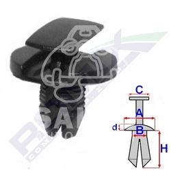 spinka kołek rozporowy Citroen/ Peugeot/ Renault 8mm - polski zamiennik Romix