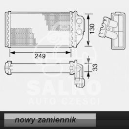 nagrzewnica - wkład Peugeot 307 DIESEL - nowy w zamienniku