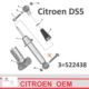 śruba siłownika tył Citroen C5 X7 górna/ dolna - nowy oryginał Citroen