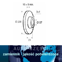 tarcza hamulcowa Citroen AX14 przód 3 śruby - zamiennik polski ATM Mikoda