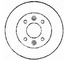 tarcza hamulcowa Renault 18/ESPACE I (238x20) przód/wentylowane - zamiennik włoski Bradi,