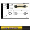 półoś Citroen AXEL/ Oltcit L/P wsz.typy 553mm - francuska regeneracja E.A.I.