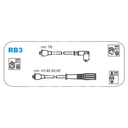 przewody zapłonowe Renault 1,1C...DIN/DIN (79cm) - zamiennik polski JANMOR
