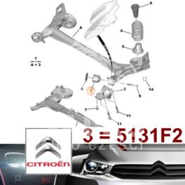 silentblock - tuleja belki tył Citroen C4 Picasso.../ Peugeot 5008... (oryginał Citroen)